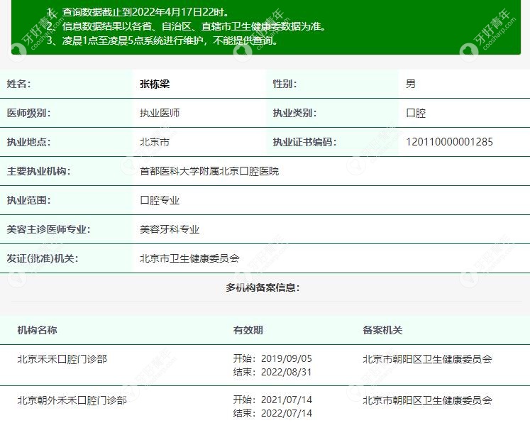 北京禾禾齿科正畸医生张栋梁