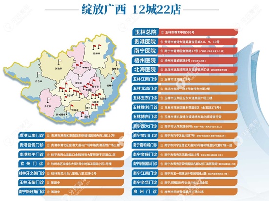 广西蓝天口腔医院集团22家分院