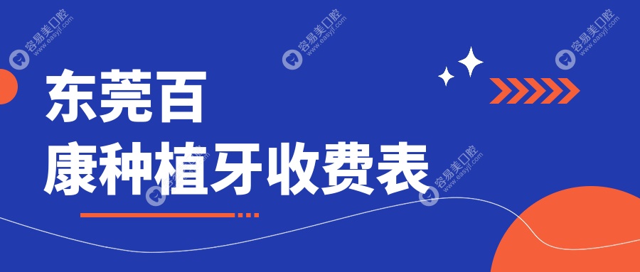 东莞百康种植牙收费表