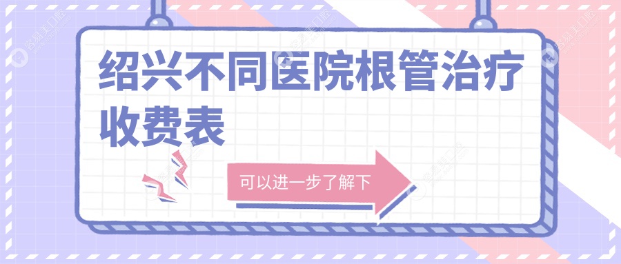 绍兴不同医院根管治疗收费表