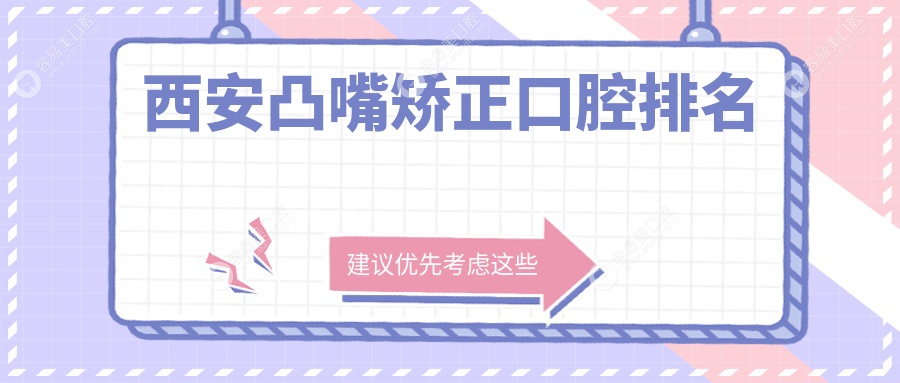 西安凸嘴矫正哪家强？前10口腔医院大盘点，附超全价格表