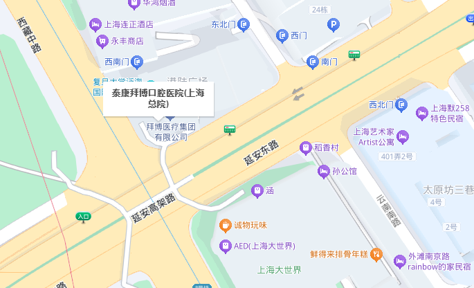泰康拜博口腔医院(港陆广场店)地铁