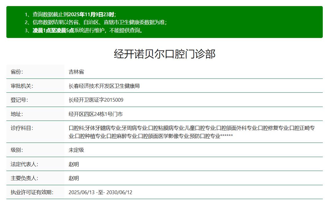 长春经开诺贝尔口腔门诊部
