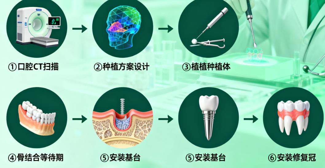 登腾种植牙种植过程